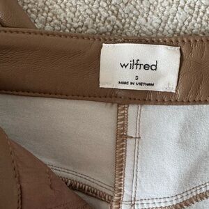 Wilfred leather tan pants